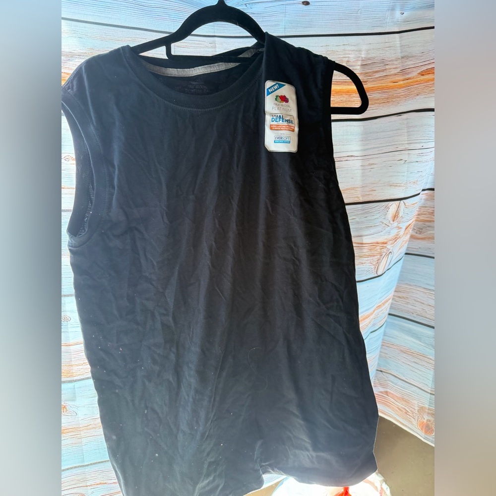 Fruit of the Loom Black Sleeveless Tank - Dual Defense
